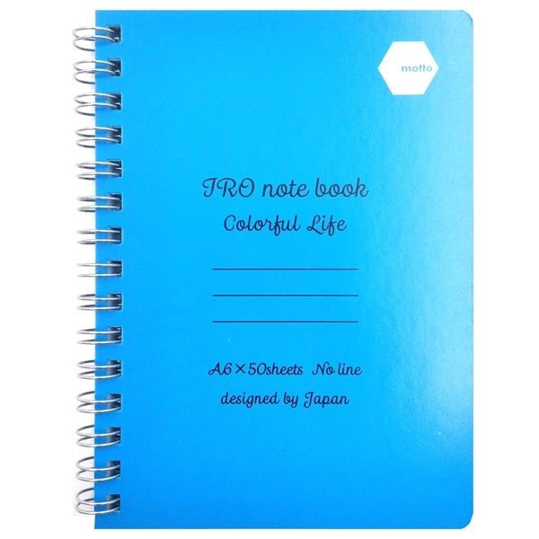  IRCN105-BL Sổ lò xo Motto IRO notebook A6 