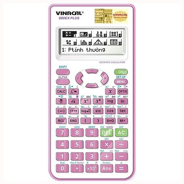 Máy tính Vinacal 680EX Plus-hồng