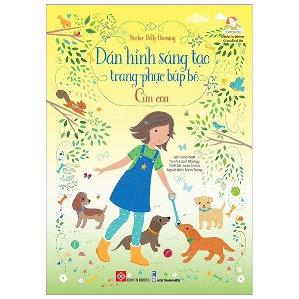  Sticker Dolly Dressing - Dán hình sáng tạo trang phục búp bê - Cún con 