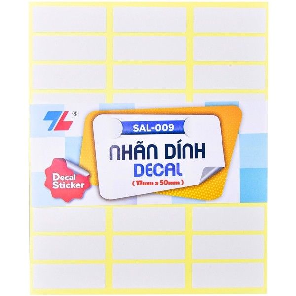  Nhãn Dính Decal SAL-009 - 10 Tờ/Xấp 