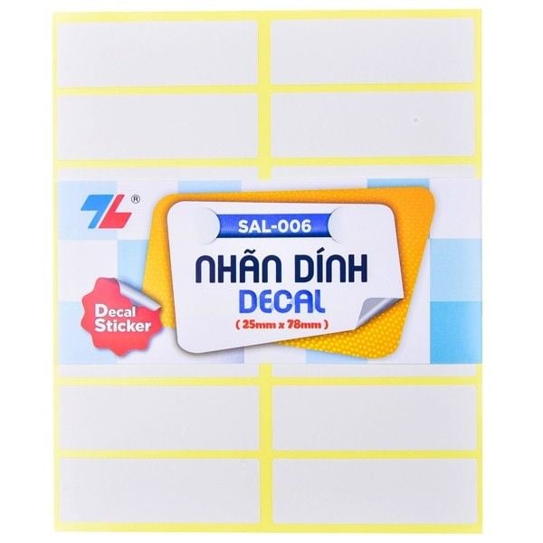  Nhãn Dính Decal SAL-006 - 10 Tờ/Xấp 