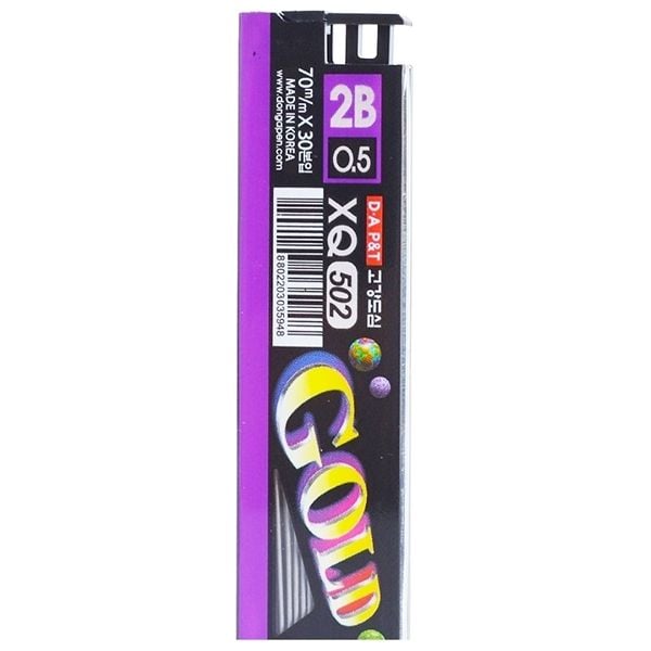  Ruột Chì 2B 0.5 mm Gold XQ 502 (70 mm x 30 Ngòi) 