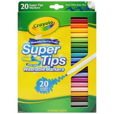  Hộp 20 Bút Lông Màu Super Tips Washable Markers - Crayola 588106 