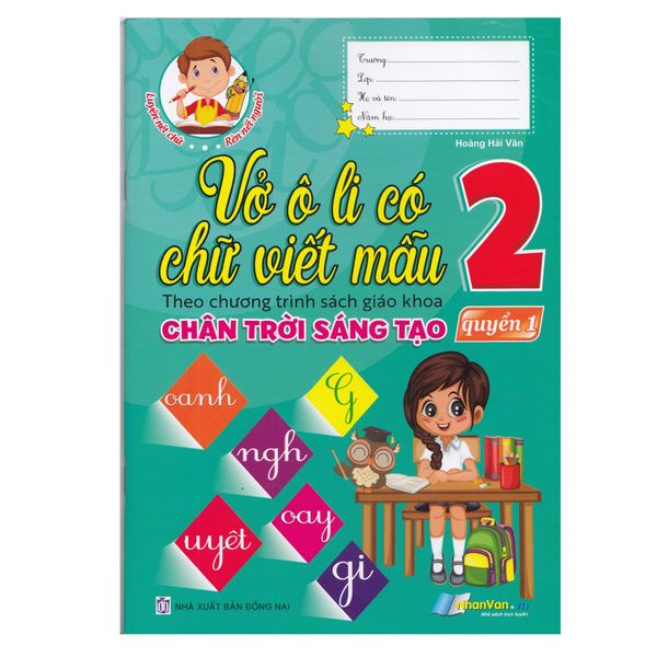  Vở Ôli Có Mẫu Chữ - Lớp 2 - Quyển 1 - Chân Trời Sáng Tạo 