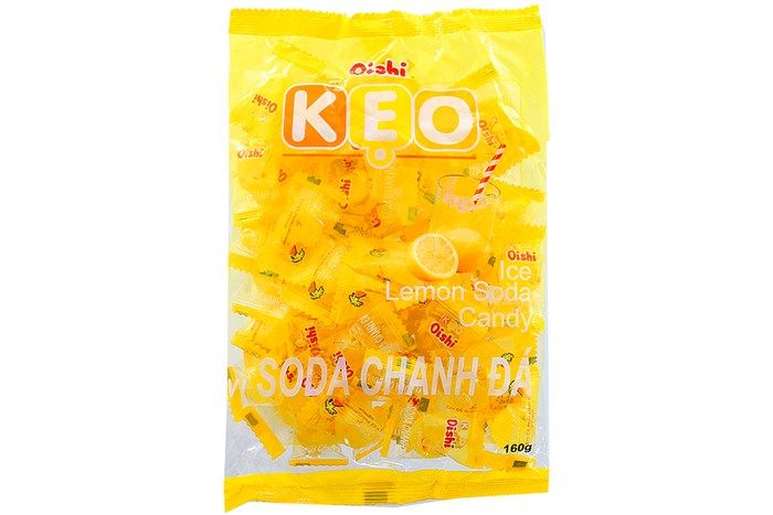  Kẹo Oishi Soda Chanh Đá (160g) 