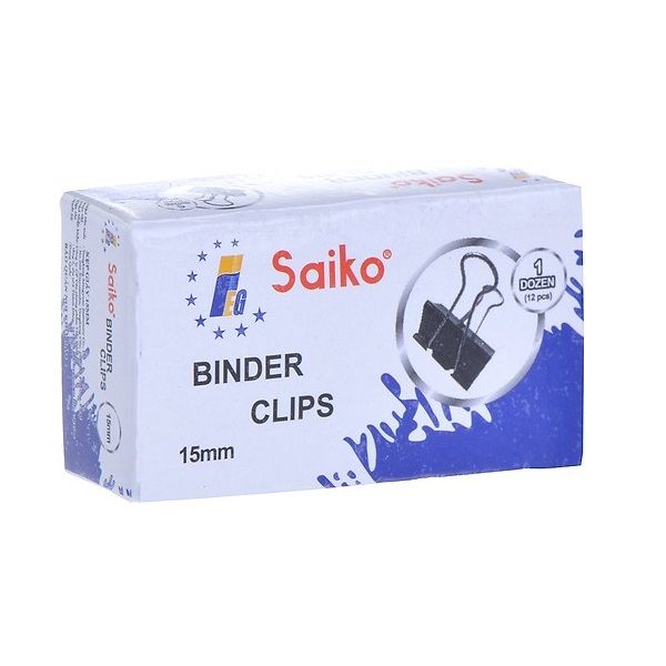  Kẹp Bướm Saiko Binder Clips 15mm 