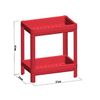  Kệ Inochi Đa Năng T 2 Tầng Đỏ Mận KE001M (40 x 37 x 23 cm) 