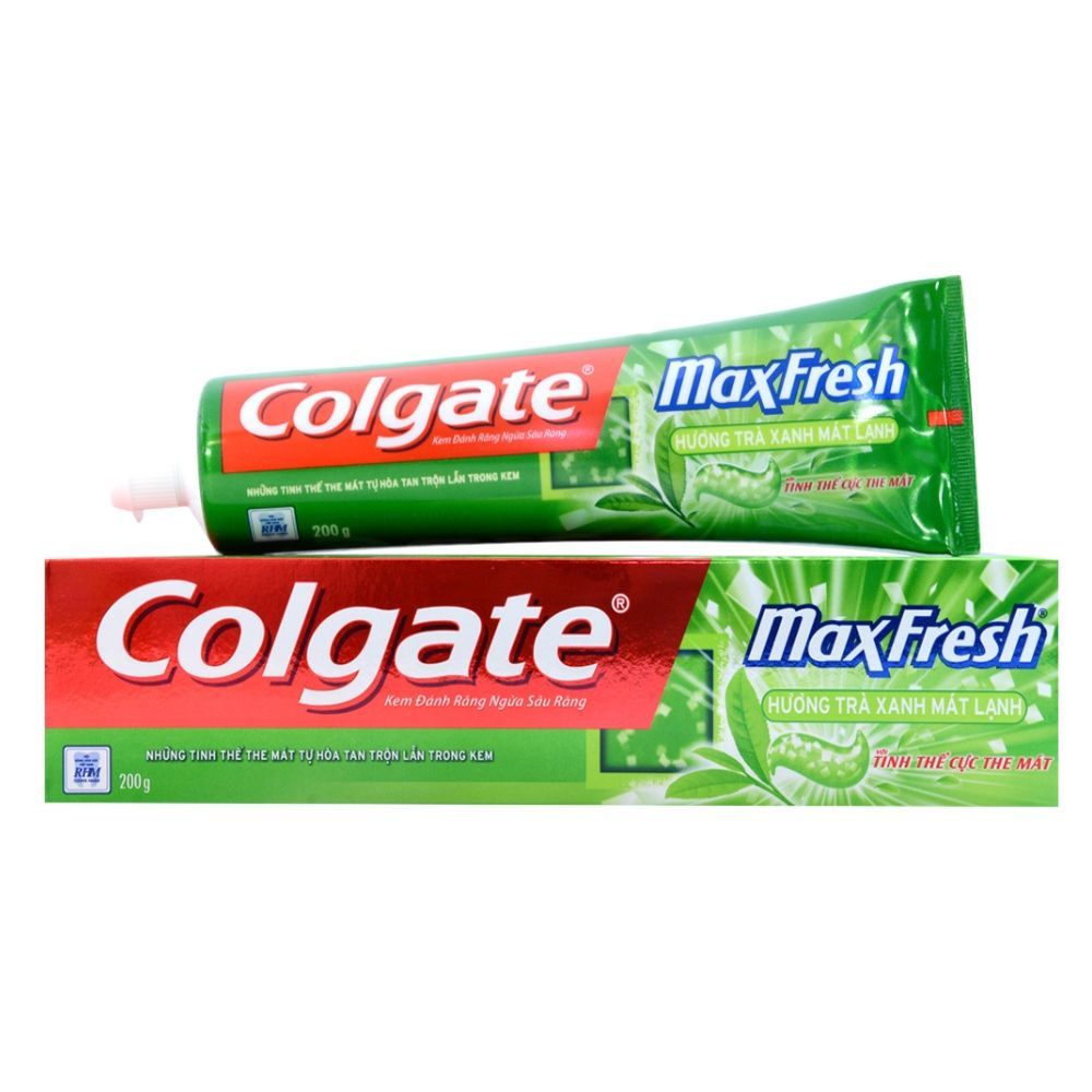  Kem Đánh Răng Colgate MaxFresh Ngừa Sâu Răng Hương Trà Xanh (200g) 