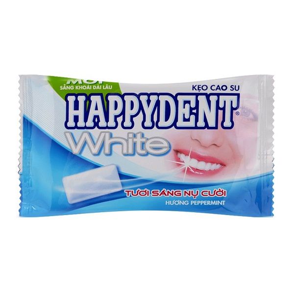  Kẹo Cao Su Happydent White Hương Bạc Hà (11.2g) 