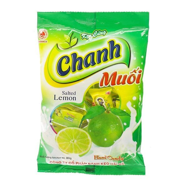  Kẹo Cứng Chanh Muối Hải Hà (80g) 