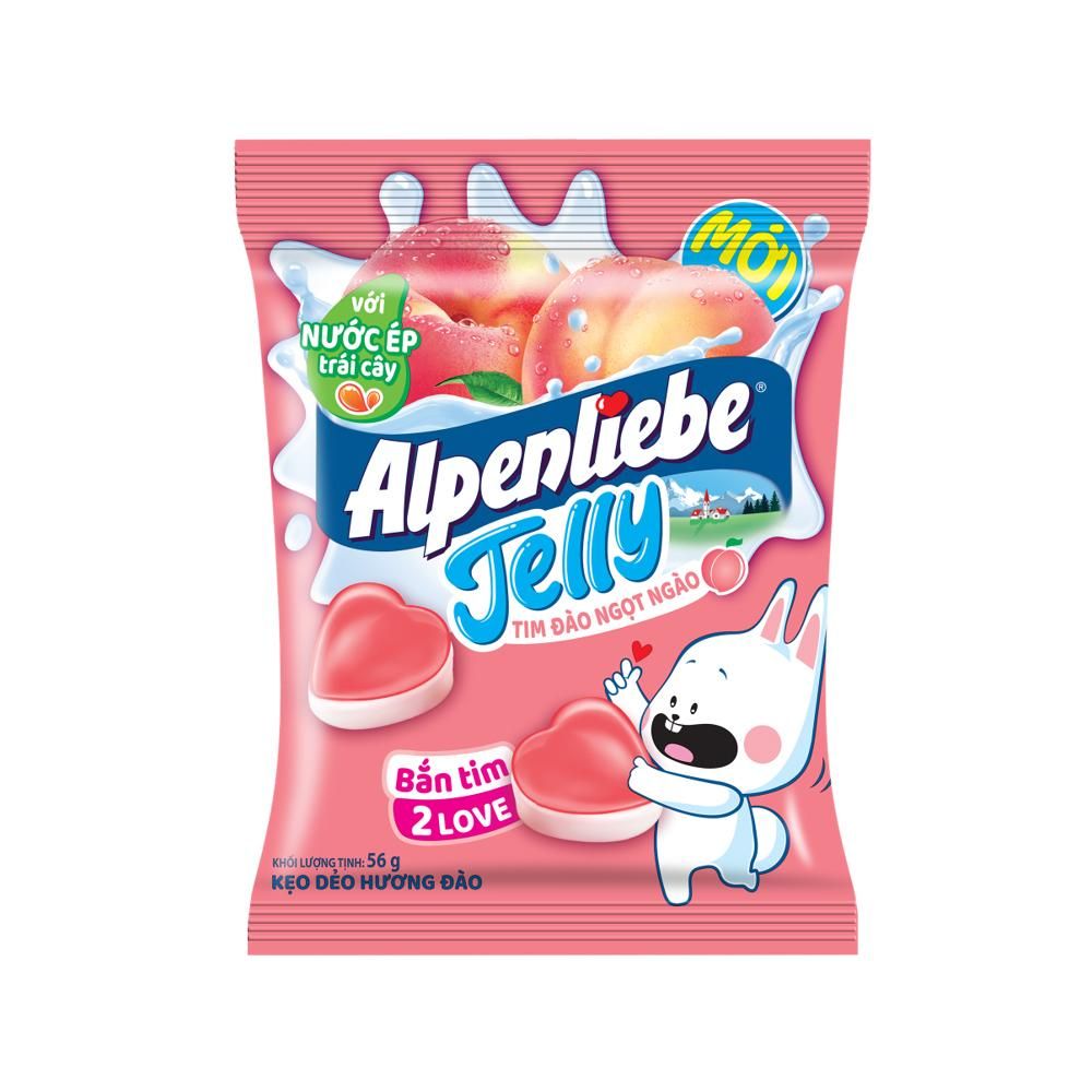  Kẹo dẻo Alpenliebe JellyTim Đào Ngọt Ngào 56g*70 