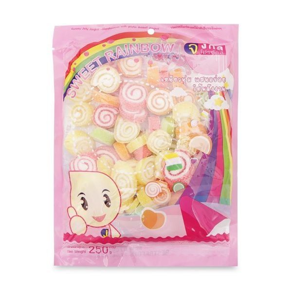  Kẹo Dẻo Hình Xoắn Ốc Marshmallow Jongkol (250g) 