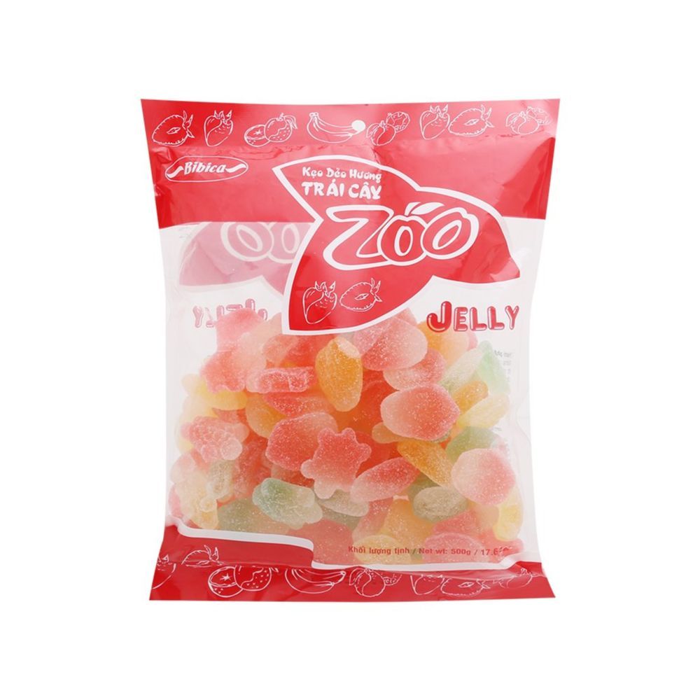  Kẹo Dẻo Hương Trái Cây Zoo Jelly Bibica (500g) 