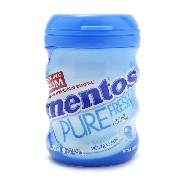  Kẹo Gum Không Đường Mentos Pure Fresh Hương Fresh Mint (61.25g) 