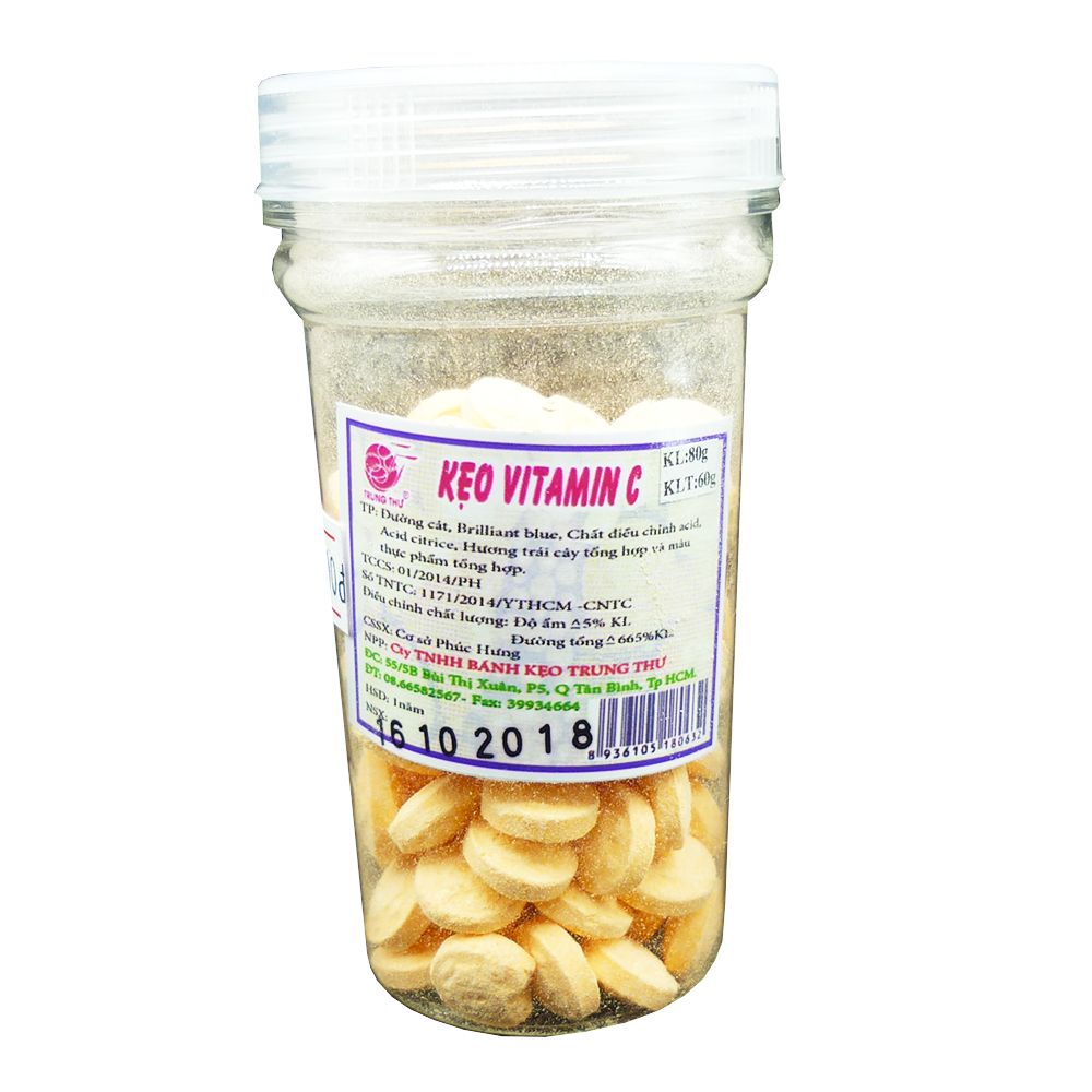  Kẹo Vitamin C Trung Thư (80g) 