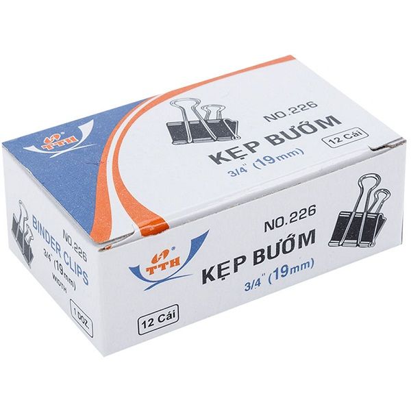  Kẹp Bướm TTH 226 (12 Cái/ Hộp) - 19mm 