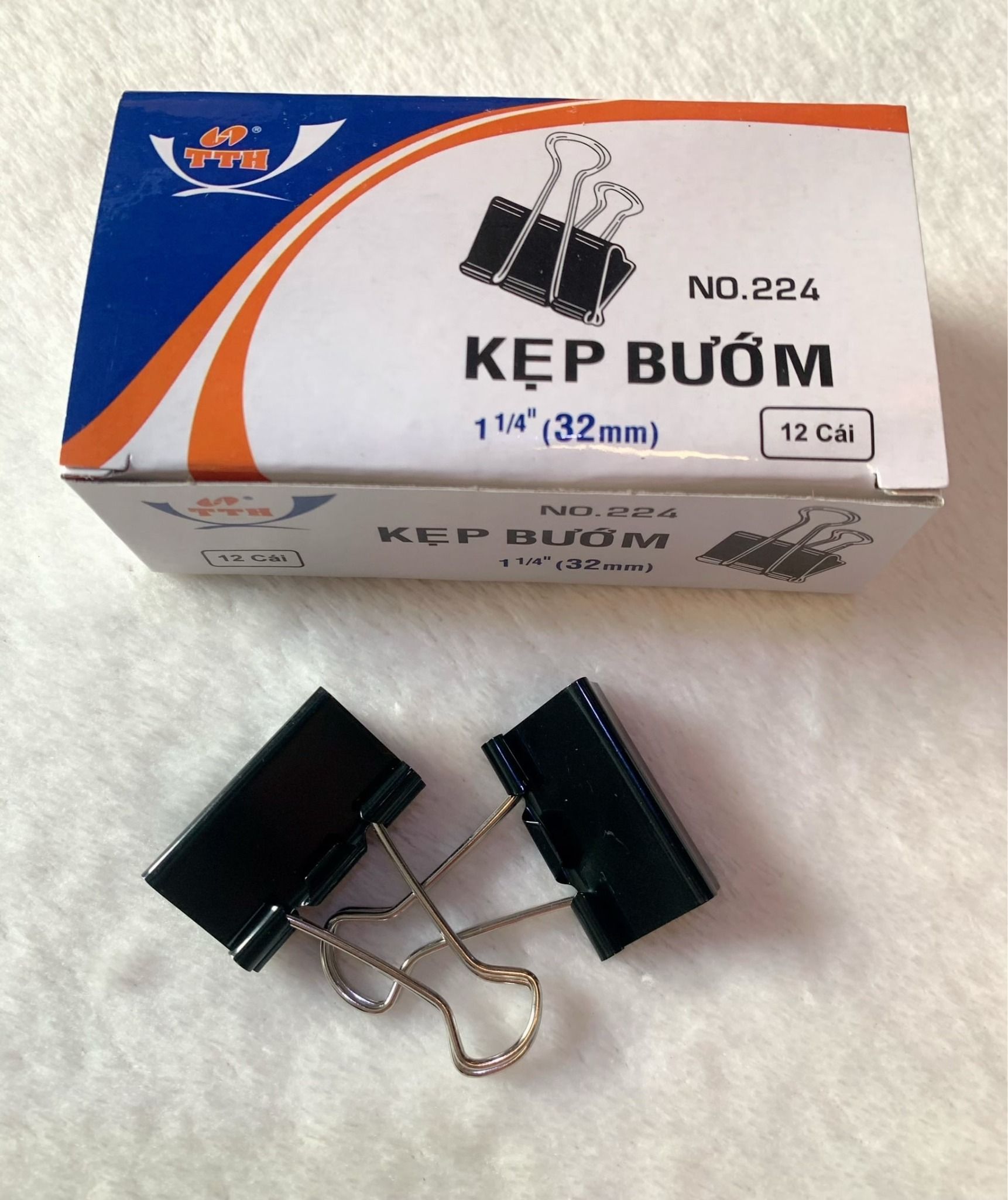  Kẹp bướm T.T.H 32mm - 224 (Hộp 12 Cái) 