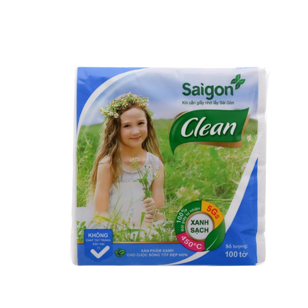  Khăn Ăn Sài Gòn Clean Gói 100 Tờ 