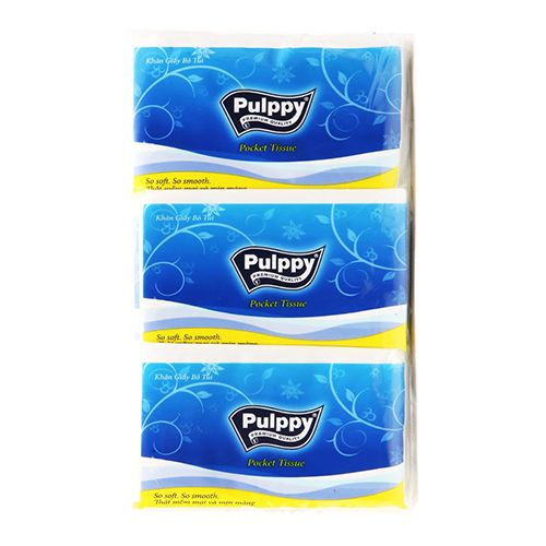  Khăn Giấy Bỏ Túi Pulppy (Lốc 6 Gói) 