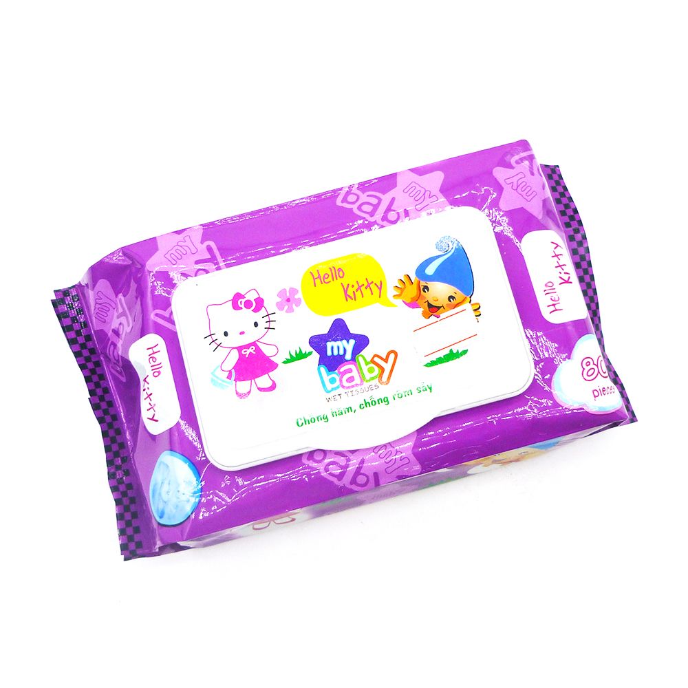  Khăn Ướt Hello Kitty My Baby Gói 80 Miếng 