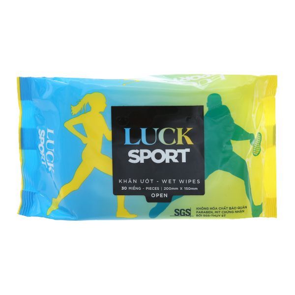  Khăn Ướt Luck Sport Không Mùi 1 Lớp - Gói 30 Tờ 