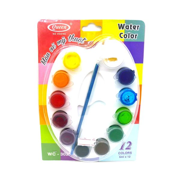  Màu Nước Queen WC-302 12 Màu 