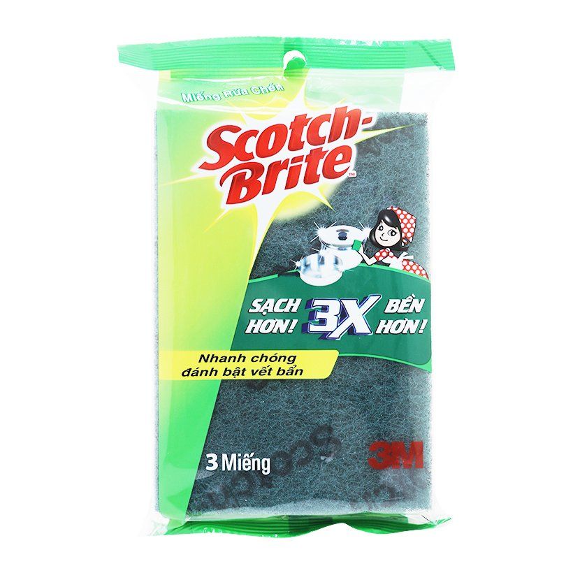  Miếng Rửa Chén Scotch-Brite (3 Miếng ) 