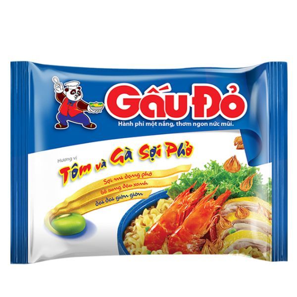  Mì Gấu Đỏ - Tôm Và Gà Sợi Phở 63g 