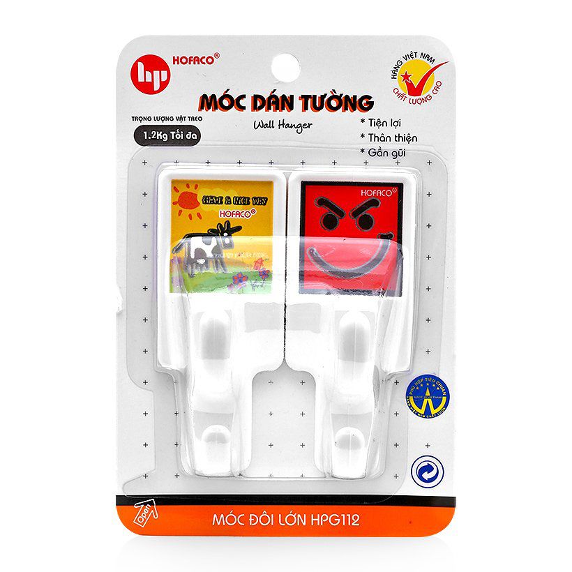  Móc Đôi Lớn Dán Tường Hofaco HPG112 