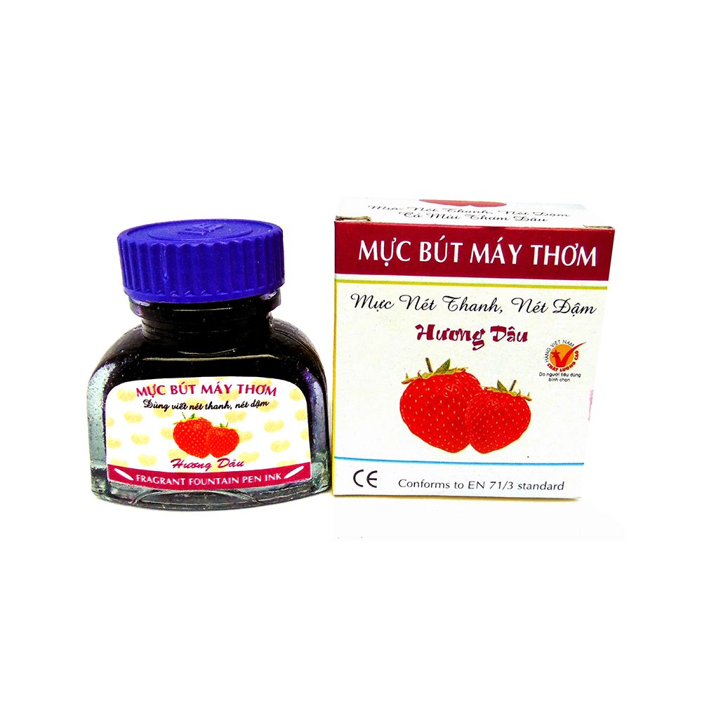  Mực Bút Máy Thơm Học Sinh - Mực Xanh - Hương Dâu 