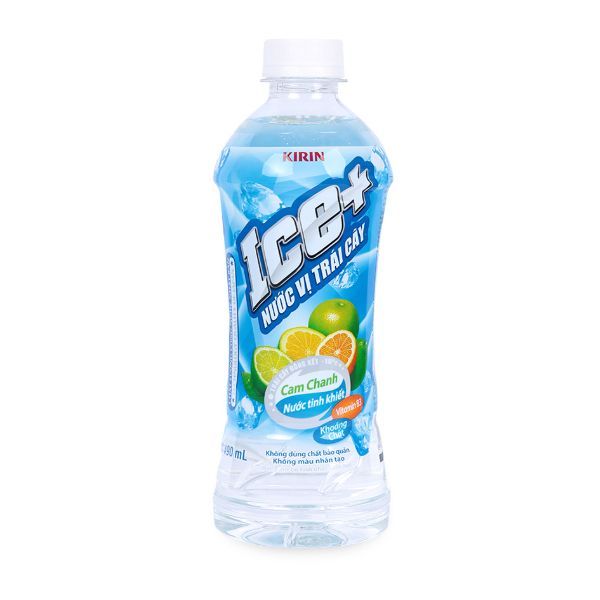  Nước  Vị Trái Cây Ice+ Hương Cam Chanh (490ml/Chai) 