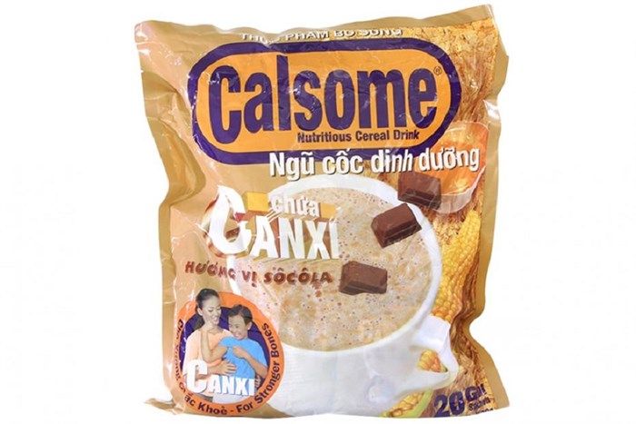  Calsome Nutritios Cereal Drink - Ngũ Cốc Dinh Dưỡng Chứa Canxi Hương Vị Sôcôla (500g) 