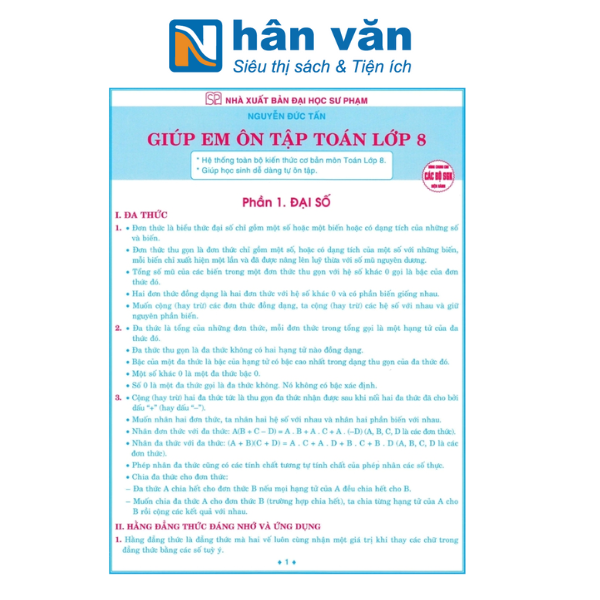  Giúp Em Ôn Tập Toán 8 (Dùng Chung Cho Các Bộ SGK Hiện Hành) 