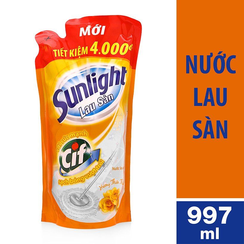  Nước Lau Sàn Sunlight  Hương Thiên Thảo Dạng Túi ( 997ml) 