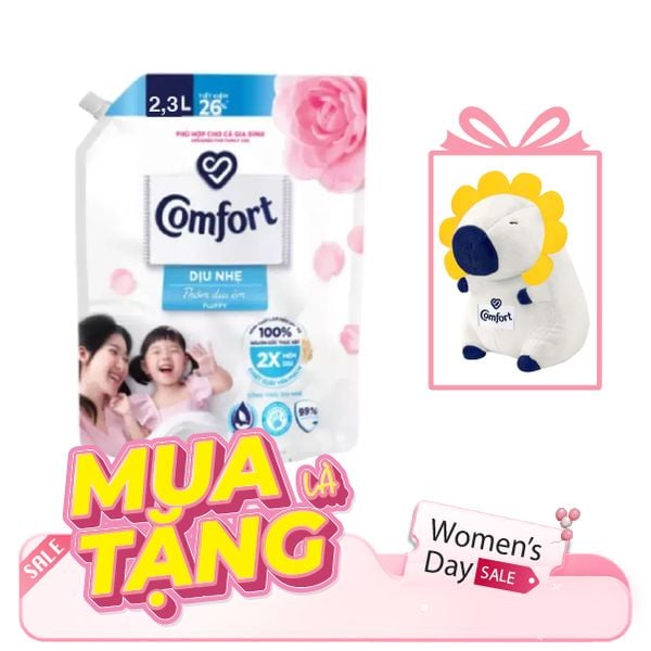 COMFORT NX 1Lần Xả Dịu Nhẹ Thơm Dịu Êm 2.3L/4 túi
