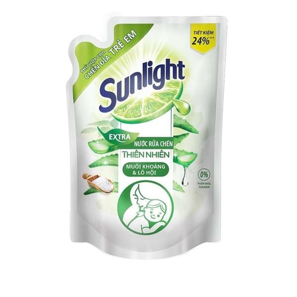 NƯỚC RỬA CHÉN SUNLIGHT THIÊN NHIÊN MUỐI KHOÁNG VÀ LÔ HỘI 2.1KG