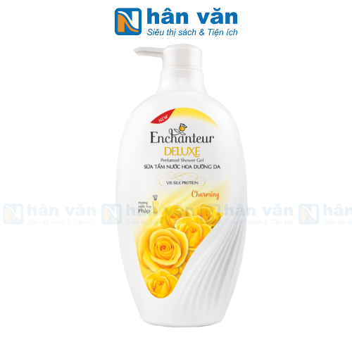  Sữa Tắm Trắng Da Có Hạt Enchanteur White Charming Chai 650g 
