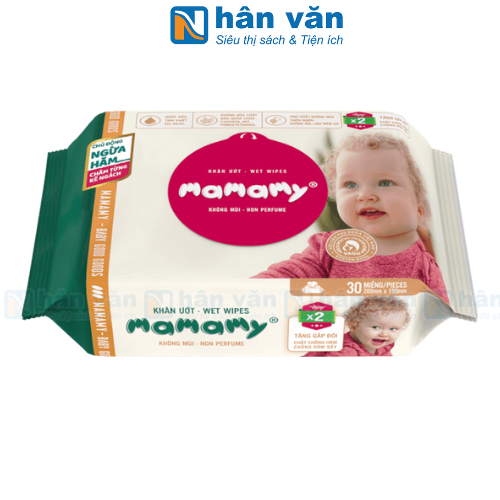  Khăn Ướt Mamamy Không Mùi 30 Tờ 