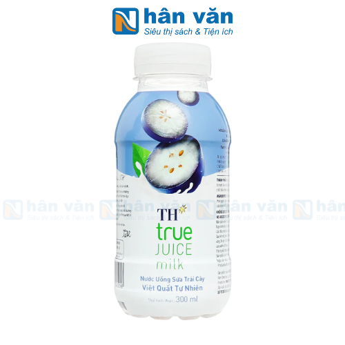 Nước Sữa Trái Cây TH True Juice Milk Vị Việt Quất Tự Nhiên Chai 300ml