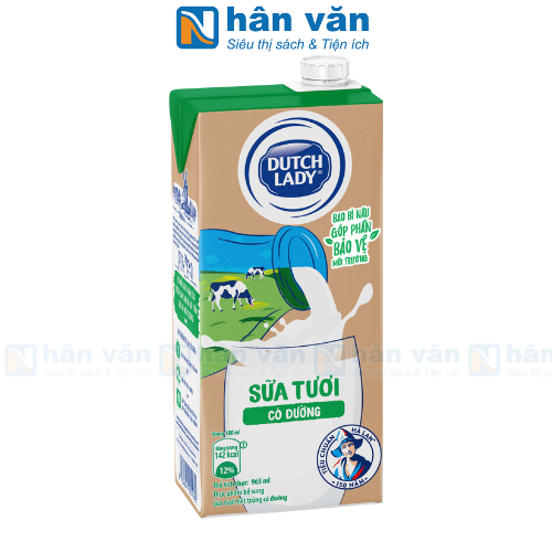  Sữa Tươi Tiệt Trùng Dutch Lady Có Đường 965ml 