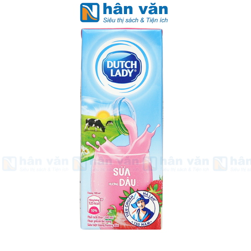 Sữa Tươi Tiệt Trùng Dutch Lady Active Hương Dâu (180ml/Hộp)