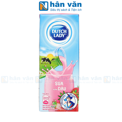  Sữa Tươi Tiệt Trùng Dutch Lady Active Hương Dâu (180ml/Hộp) 