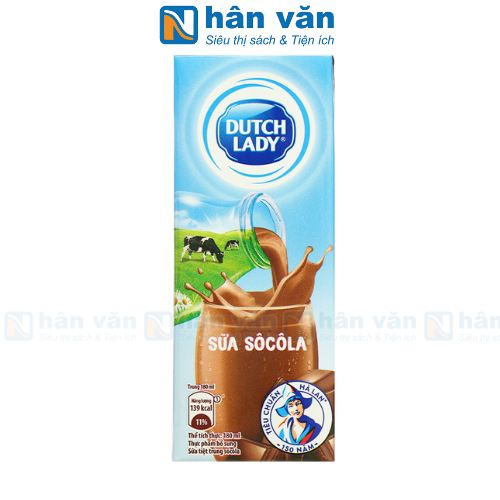  Sữa Tiệt Trùng Socola Dutch Lady - Hộp 180ml 