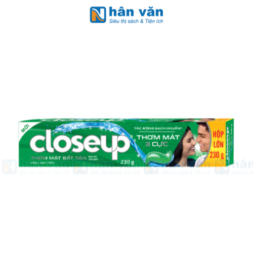  Kem Đánh Răng Closeup Thơm Mát Bất Tận Bạc Hà The Mát 230g 