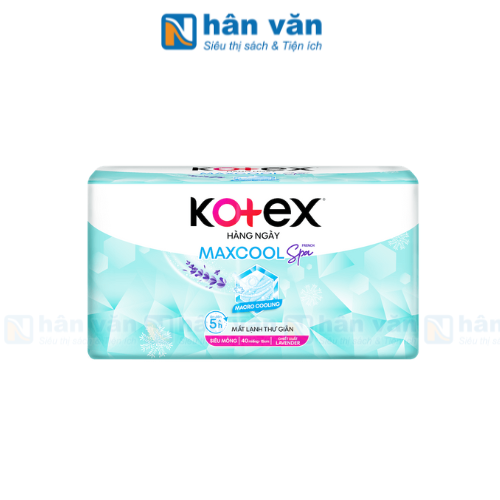  Băng Vệ Sinh Kotex Hàng Ngày Max Cool French Spa 40 miếng 