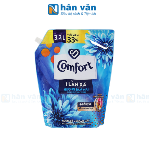  Nước Xả Vải Comfort Một Lần Xả Hương Ban Mai Túi 3.2L 