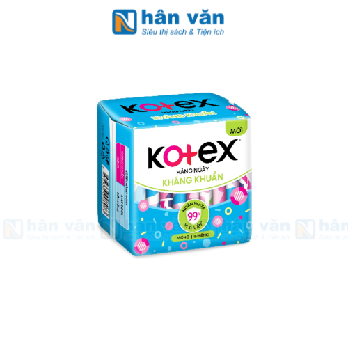  Băng Vệ Sinh Kotex Hàng Ngày Kháng Khuẩn - Gói 8 Miếng 