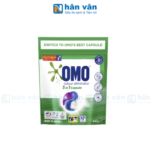  Viên Giặt Omo Siêu Đậm Đặc Khử Mùi 442g - 17 Viên/ Túi 