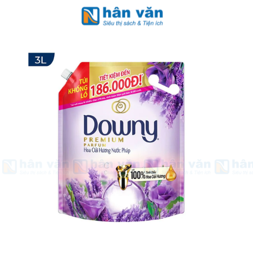  Nước Xả Vải Downy Hương Hoa Oải Hương Nước Pháp - Túi 3L 