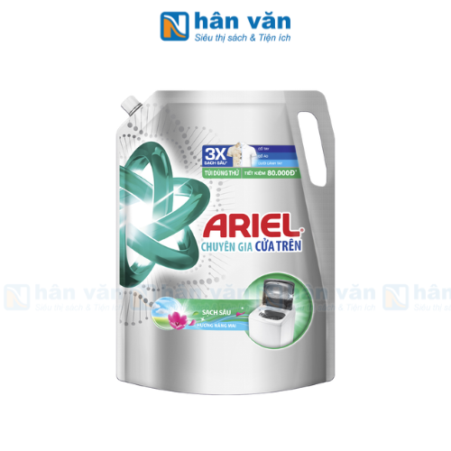 Nước Giặt Ariel Cửa Trên Sạch Sâu Hương Nắng Mai Túi 2.7kg